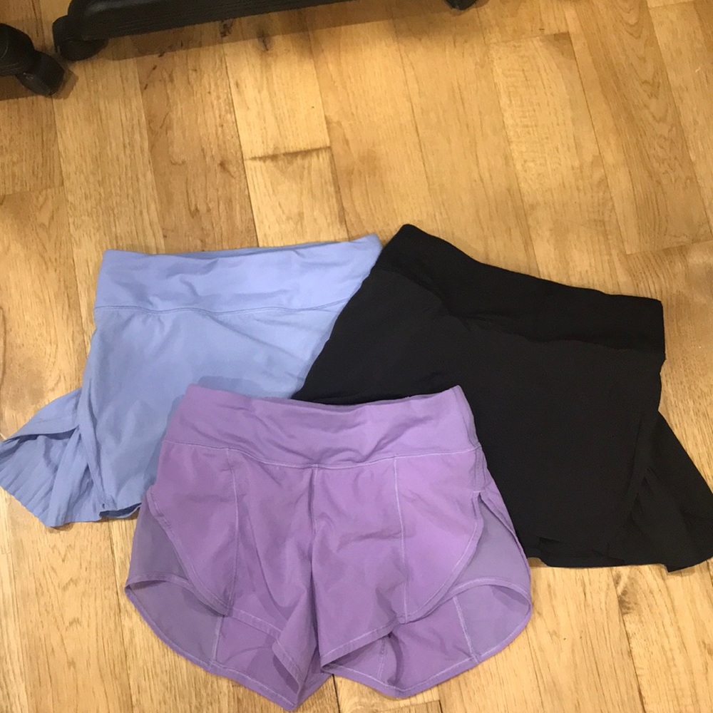 Lululemon used 2 skorts and one short